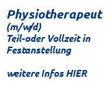 Physiotherapeut (m/w/d) Teil-oder Vollzeit in Festanstellung weitere Infos HIER
